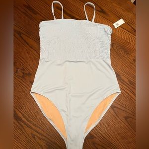 Old Navy Smocked Bandeau One-Piece Swimsuit